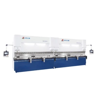 Máy uốn kim loại tấm thủy lực liên kết máy CNC kép dòng WE67K