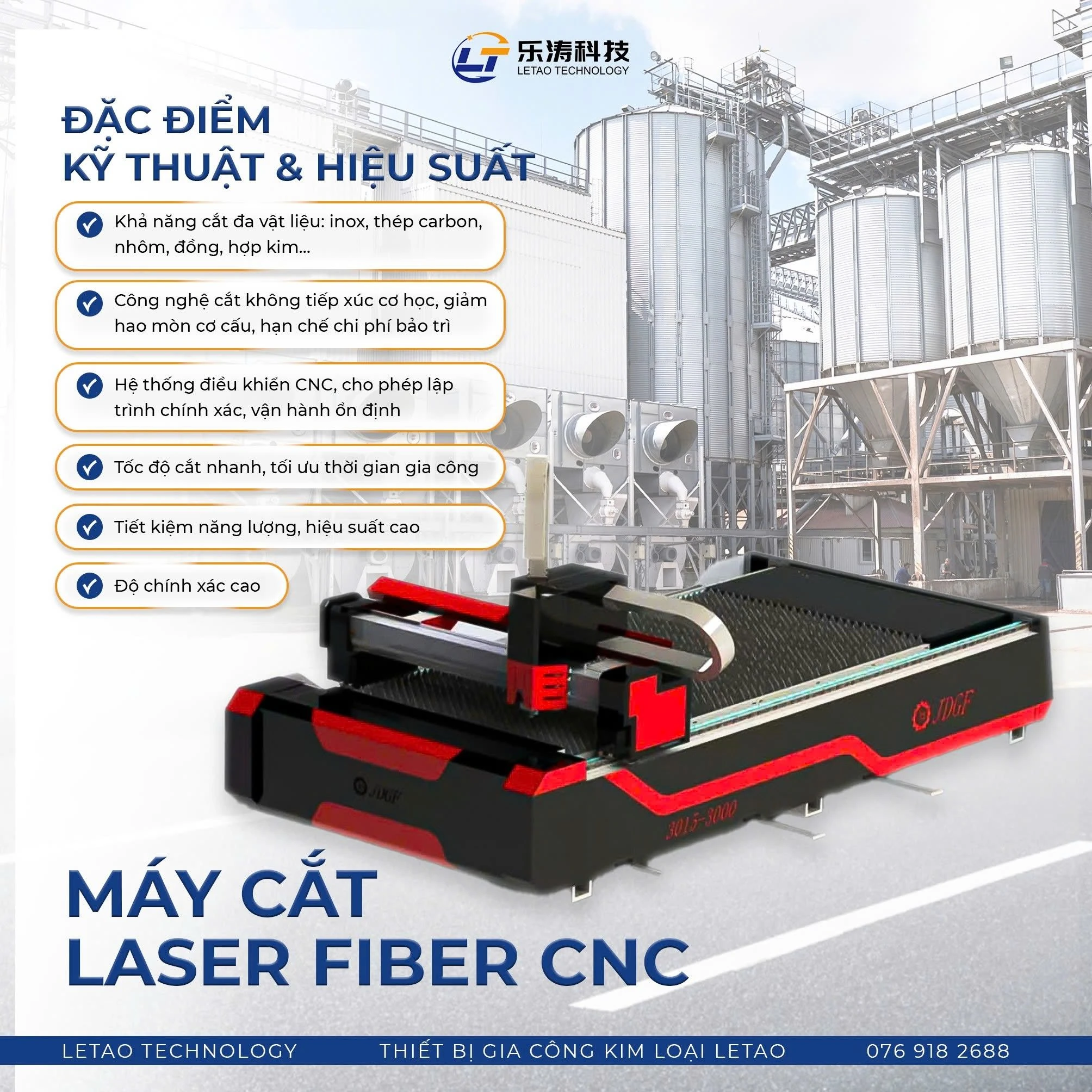 Máy Cắt Laser Fiber CNC – Giải Pháp Gia Công Kim Loại Chính Xác, Tốc Độ Cao